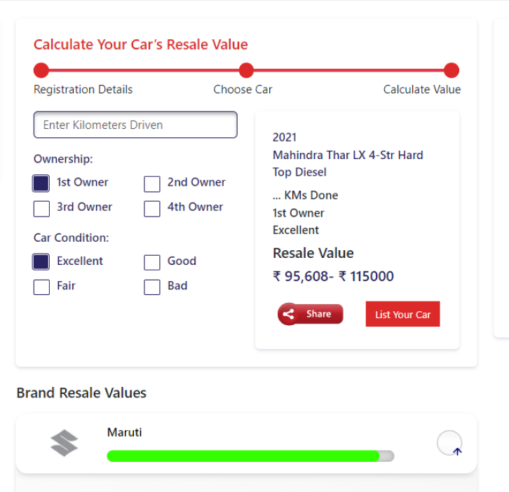 Car Value Calculator